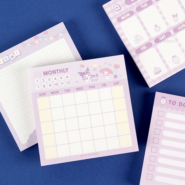 Sanrio Kuromi Memo Pad Set, 24ea