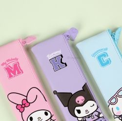 Sanrio Uniform Flat Pencil Case, random