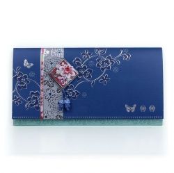 Floral Embossing Indigo Gift Money Envelope 