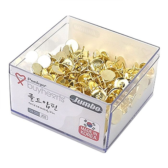 Jumbo Gold Thumb Tacks JGS