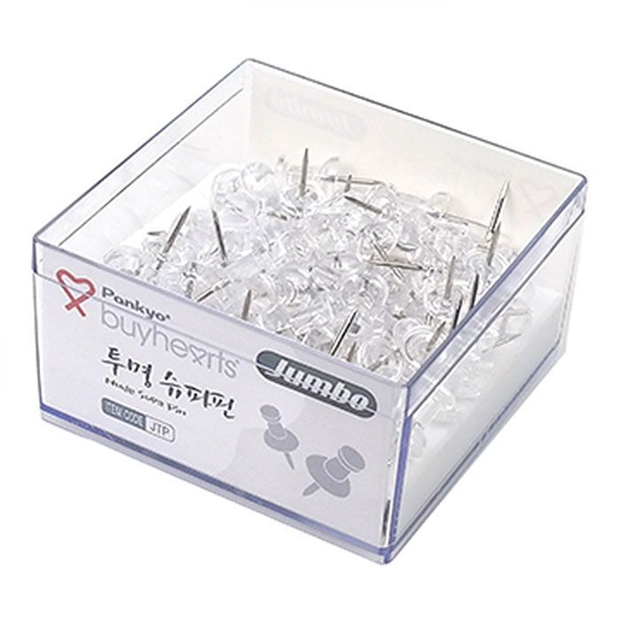Jumbo Clear Thumb Tacks JTP