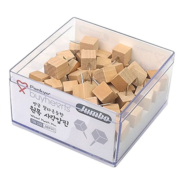 Jumbo Wood Square Head Push Pin JWPPC