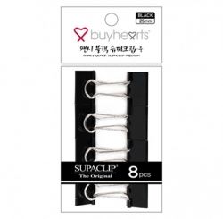 Fancy Black Binder Clips(M), FBSUM 