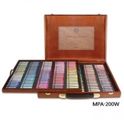 Gallery Soft Pastels for Artists 200Colors, Wood Case 