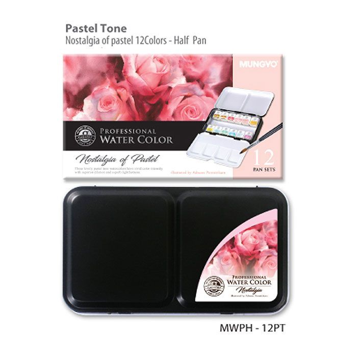 Peodessional Water Colors Pastel Tone 12Colors 