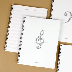 SIMPLE A4 PP Music Notebook, RANDOM