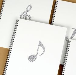 SIMPLE A4 PP Music Notebook, RANDOM