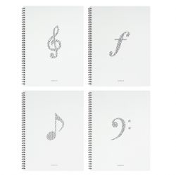 SIMPLE A4 PP Music Notebook, RANDOM