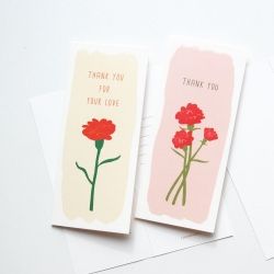 Carnation Card with Envelope part 4, for Cash Gift 