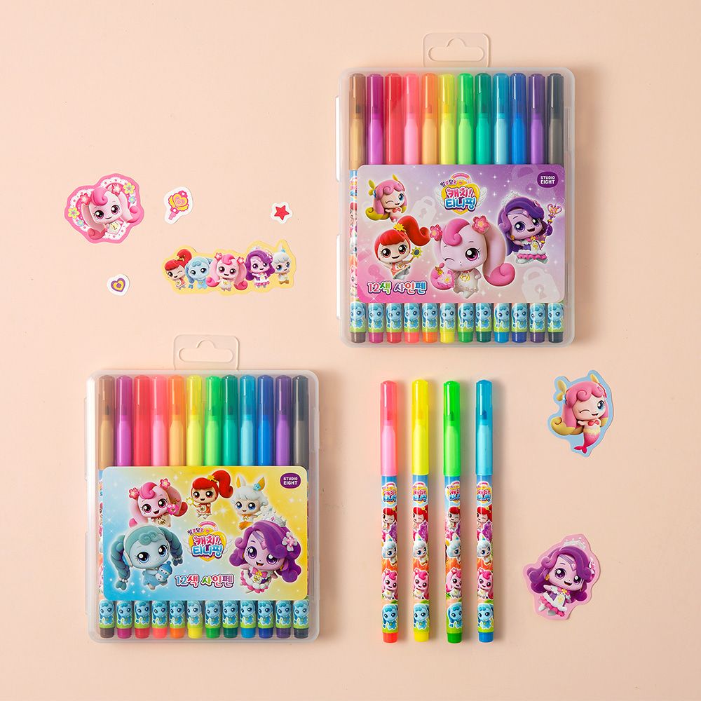 알쏭달쏭 캐치 티니핑 시즌3 12색 사인펜 (랜덤발송)