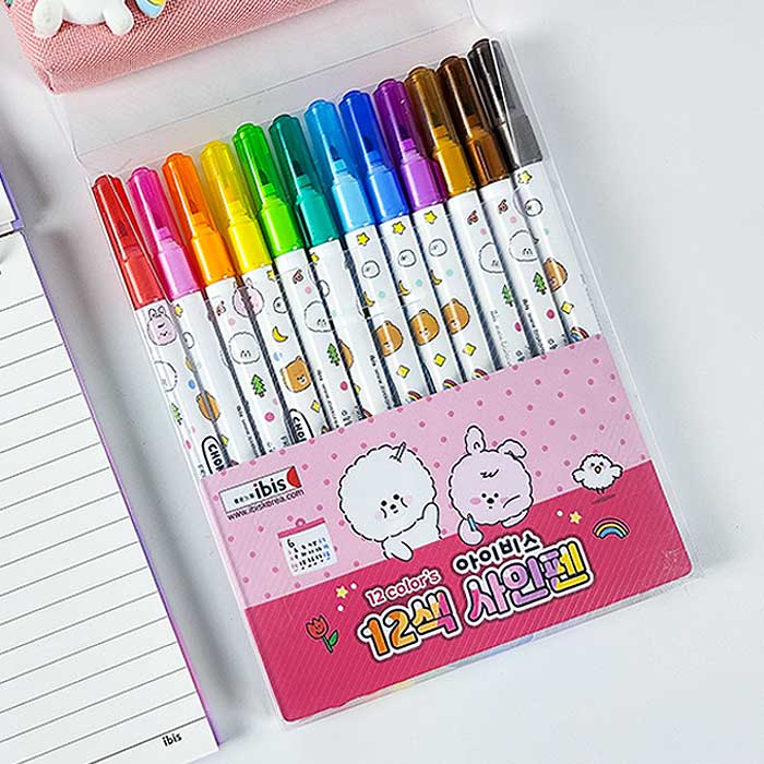 12 Colored Marking Pen_Pink
