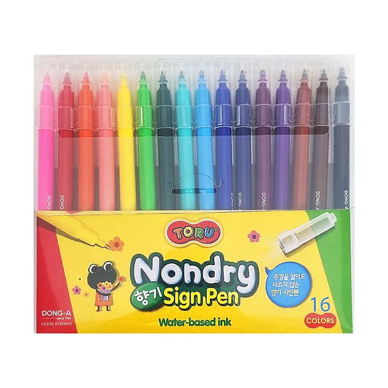 TORU Scents Nondry Felt Tip Line Pen 16Colors