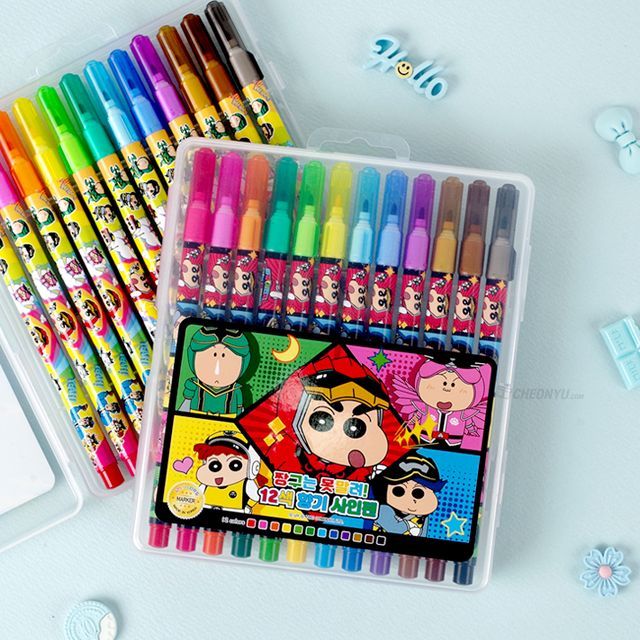 Crayon shinchan Scented Makers  12 Colors 
