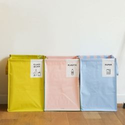 Tarpaulin recycling bin Set -  Smile