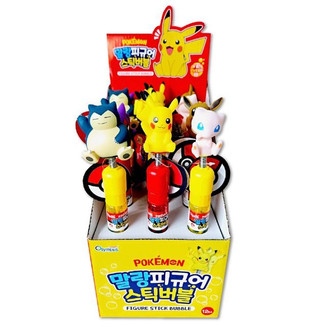 Pokemon Figure Stick Bubble, Set of 12
