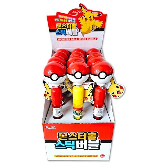 Pokemon Monsterball Stick Bubble, Set of 12