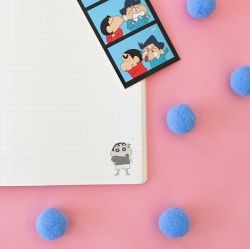 Crayon Shin Chan Grid Steel Note