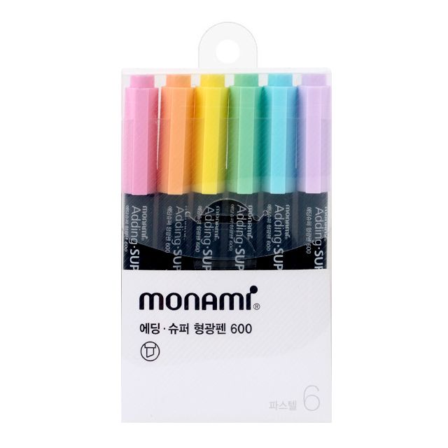 에딩슈퍼 형광펜 6색 세트_파스텔