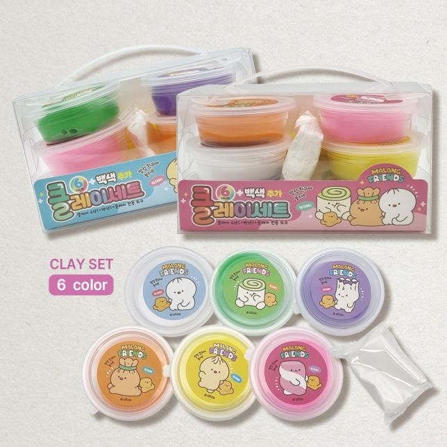 6색 클레이 세트 +백색 클레이 