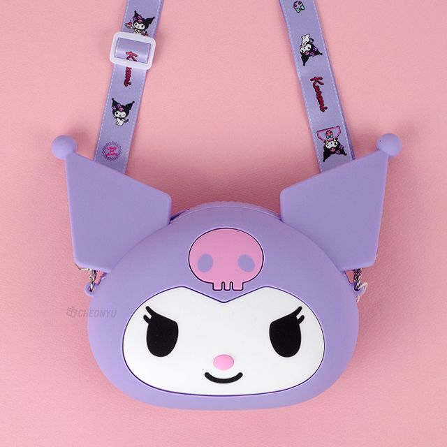 Kuromi Purple 2XL Face Cross Bag