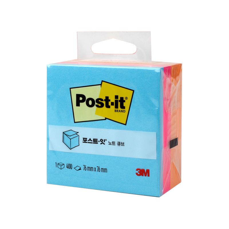 포스트잇 노트 큐브 블루 2053 (76x76)