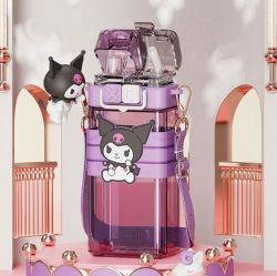 KUROMI Double Cap Long Straw bottle 520ml