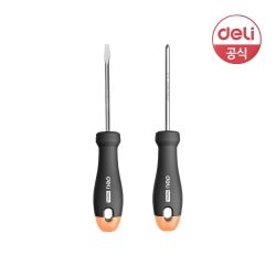 Carbon Alloy Magnetic Screwdriver 2-Piece Set (Orange)