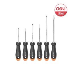 Carbon Alloy Magnetic Screwdriver 6-Piece Set (Orange)