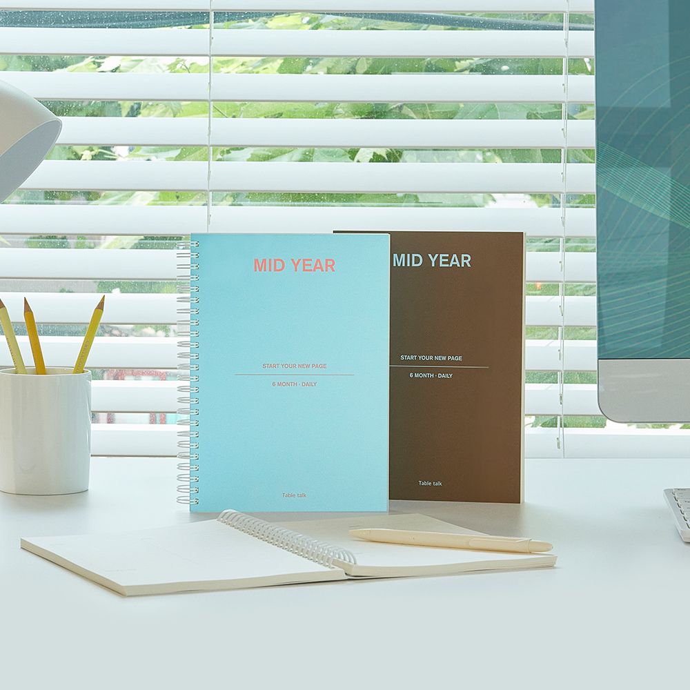 Mid Year Daily Planner A5 for 6 Months, Undated 