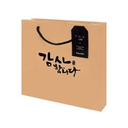 Kraft Shopping Bags Thank You square S (10 pcs)