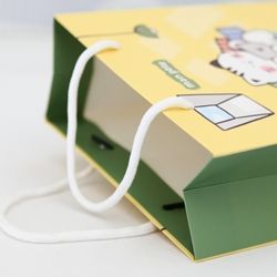 Mon Pote Character Shopping Bag Yellow, Set of 10 