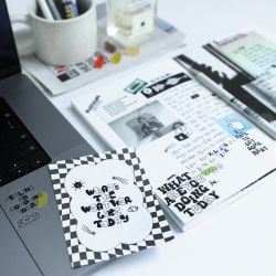 Crooked Today's Drawing Stickers 6 Sheets, Clear 