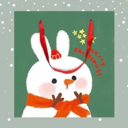 Ribbon double tag shopping bag pink 10pcs