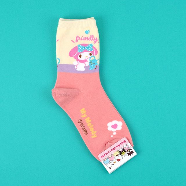 Sanrio Color Match Long socks, One Size 220-260mm