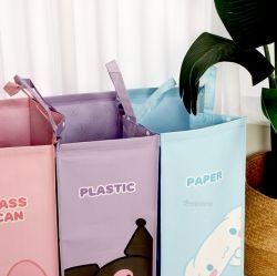 Sanrio Characters 3-Layers a recycling bin 60cm