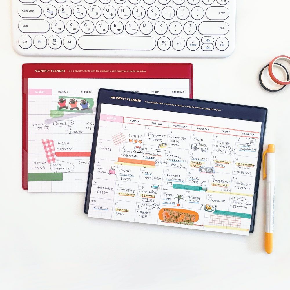 Monthly Desk Pad A5, Undated 