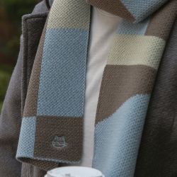 Daily Embroidery Wool Muffler 01 Stamp Cat 