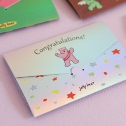 Jelly Bear Hologram Folding Card 