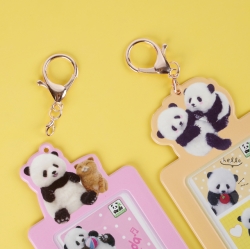 Hello Panda Story Photo Card Case Keyring, Random