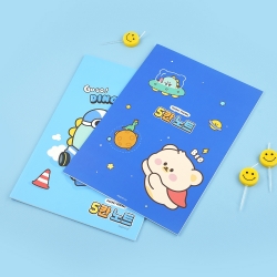 Pocket Friends 5-compart Note Blue Random, Set of 8pcs