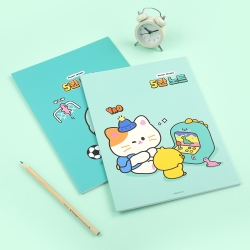 Pocket Friends 5-compart Note Blue Random, Set of 8pcs