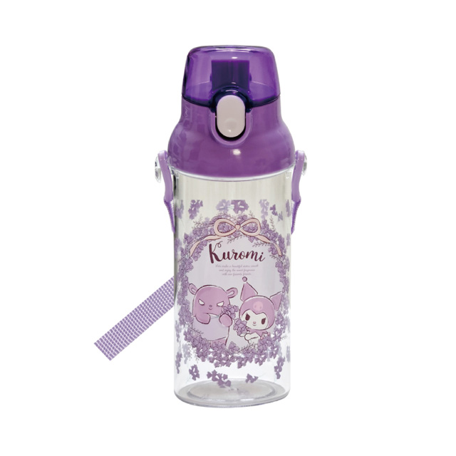 Kuromi Flower wreath One touch Clear Bottle 480ml