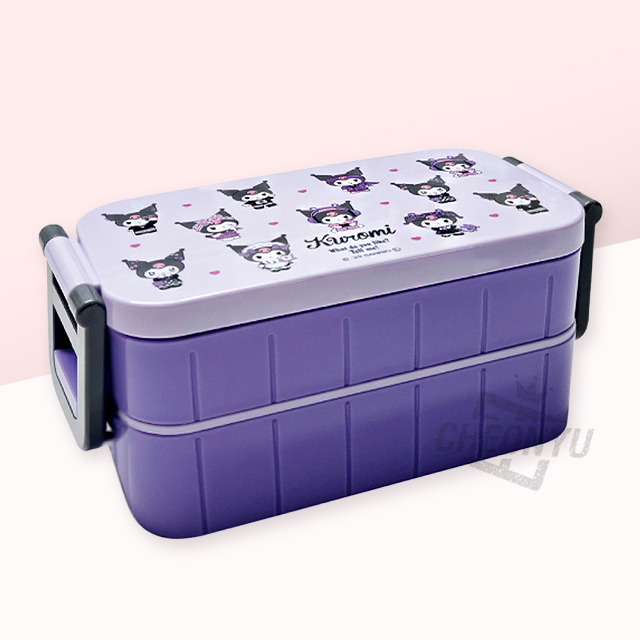 Kuromi Collection 2nd Tier Lunch Box 600ml With Chopsticks