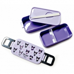 Kuromi Collection 2nd Tier Lunch Box 600ml With Chopsticks