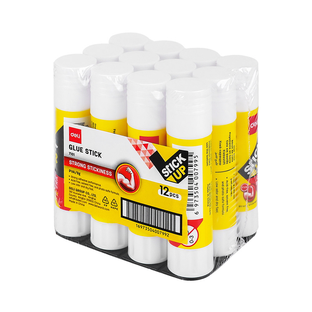 Deli Solid Glue Stick 9g, 12pcs