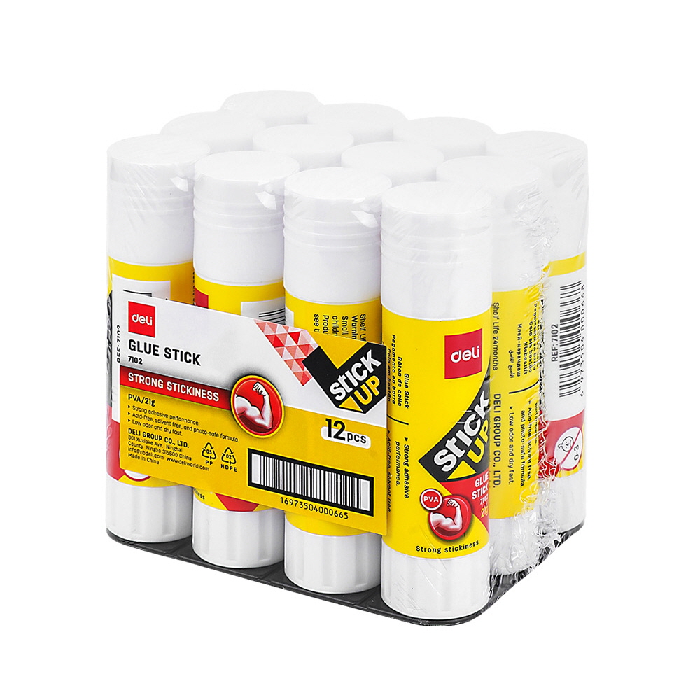 Deli Solid Glue Stick 21g, 12pcs