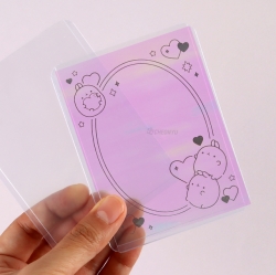 Molang Hologram Photocard Sleeve,Random