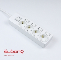 Individual Switch Multi-Tab 4 Outlet 1M