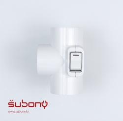 Attachable Integrated Switch Multi-socket T-shaped 3-Outlet White