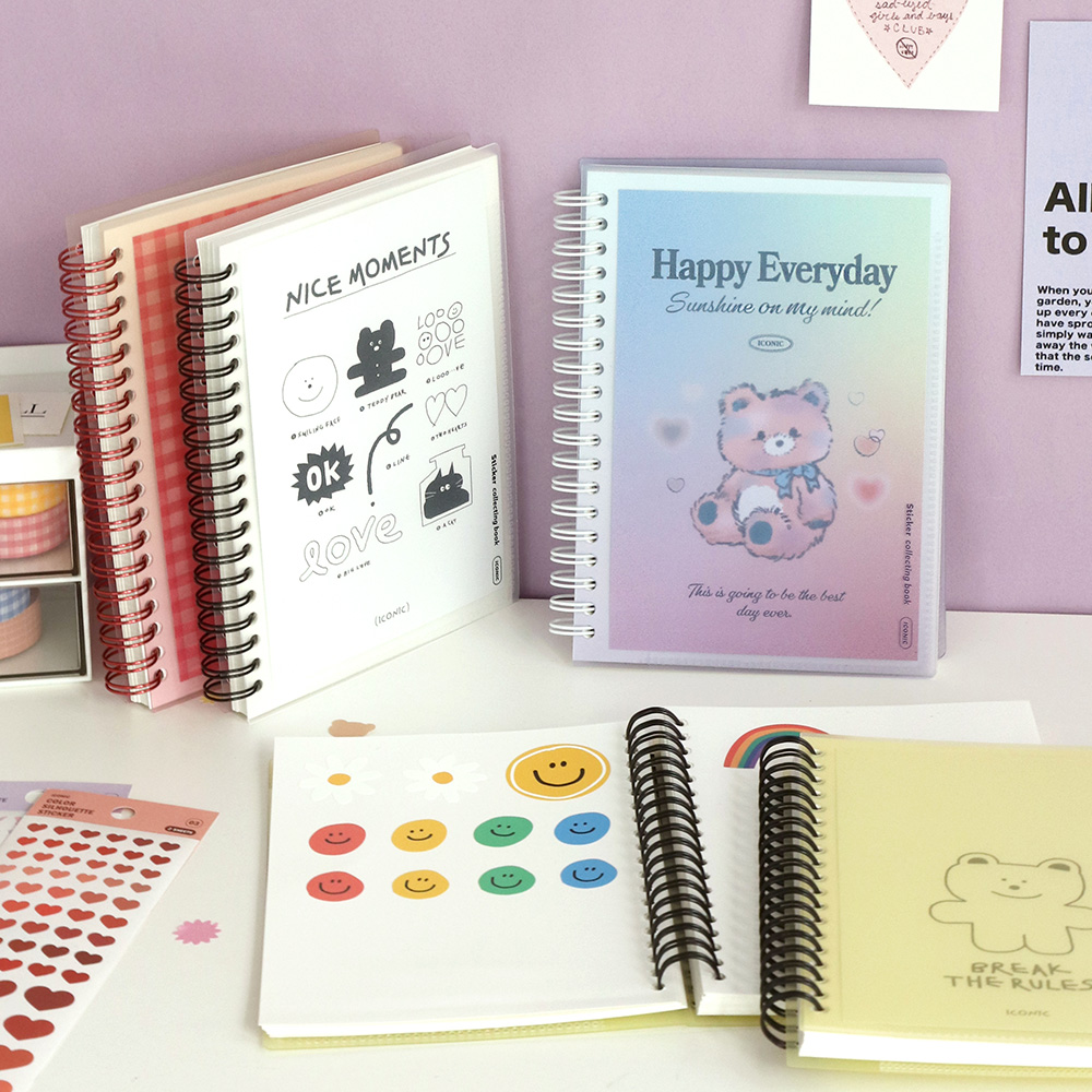 이형지 스티커북 양면 보관 바인더